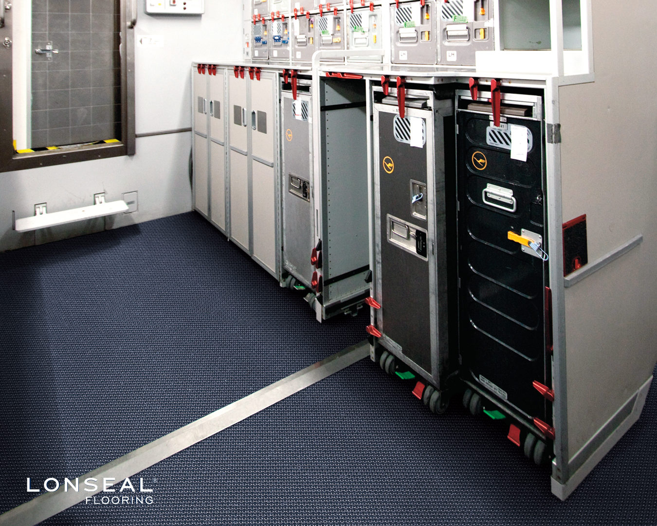 Lonseal, Sheet Vinyl Flooring, Lonequator offers a twist on Lonseal's coin-stamp offerings by featuring a matte surface and