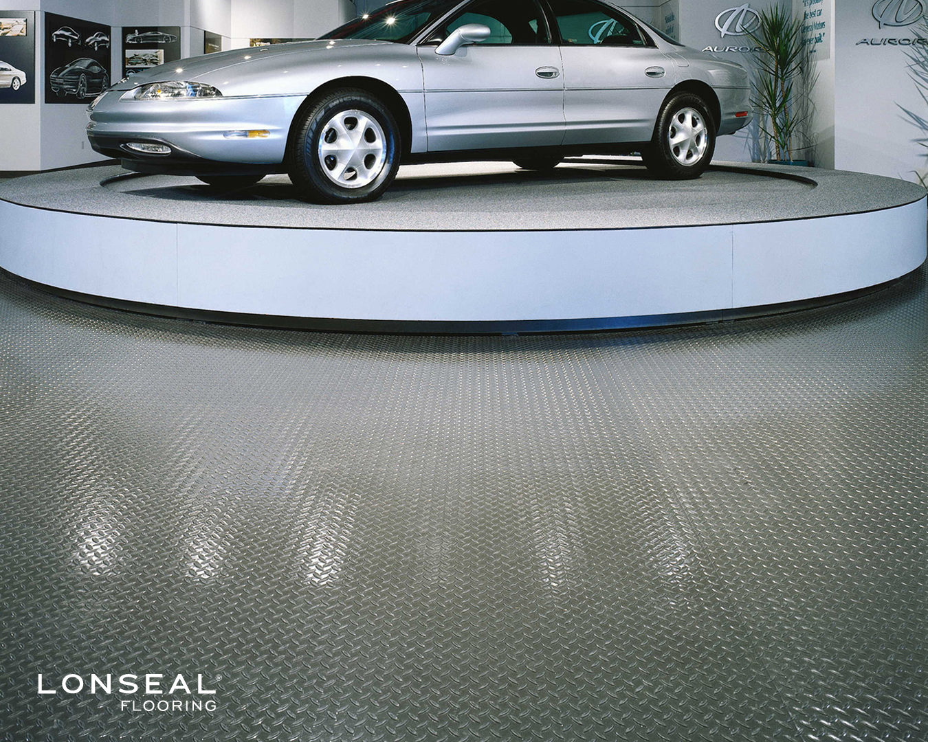 Lonseal, Sheet Vinyl Flooring, LONPLATE® I offer the rugged endurance of classic steel plating. This durable resilient sheet